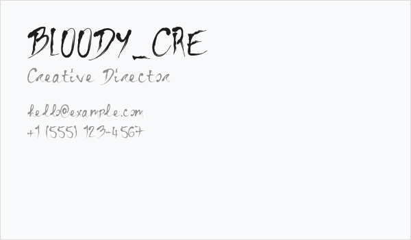 BLOODY_CRE Business Card