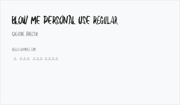 BLOW ME PERSONAL USE Regular Business Card