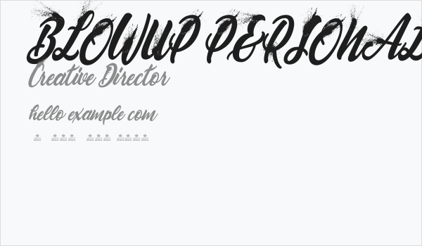 BLOWUP PERSONAL USE Regular Business Card