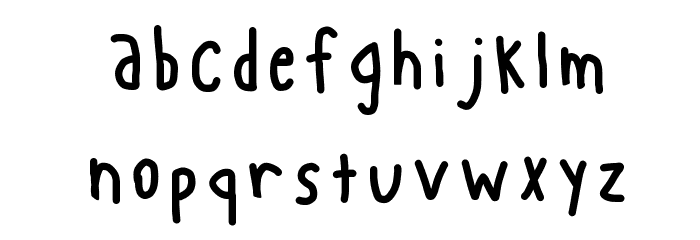 BLUE CHUCKS Font LOWERCASE