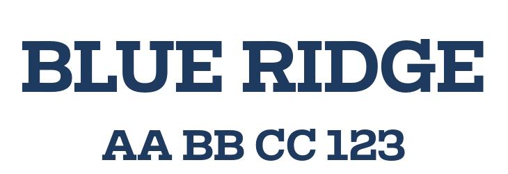 BLUE RIDGE Font Preview