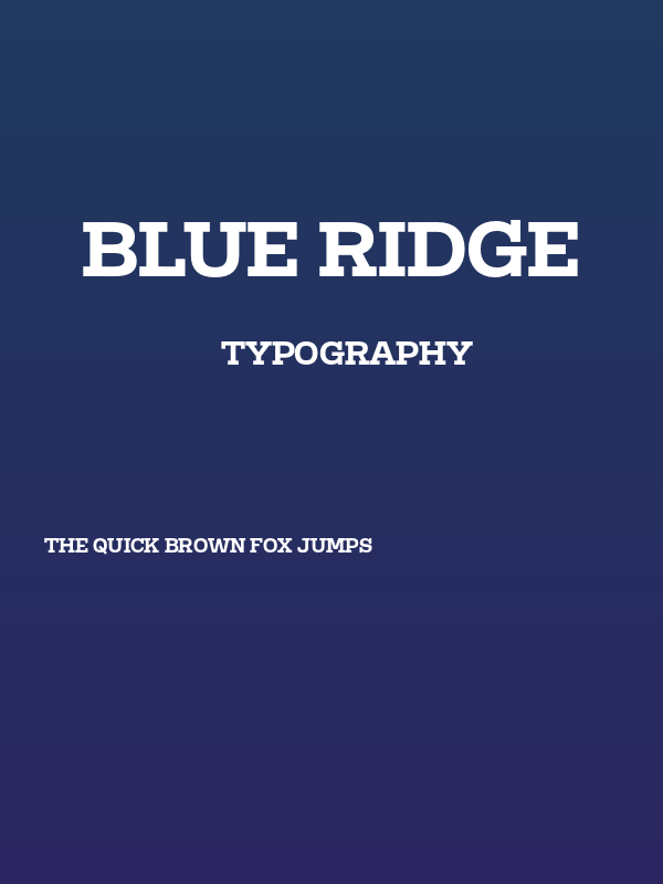 BLUE RIDGE Poster