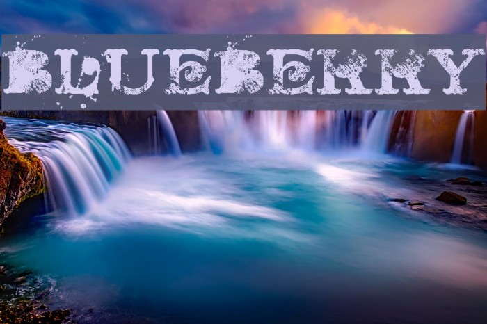 BLUEBERRY Font examples
