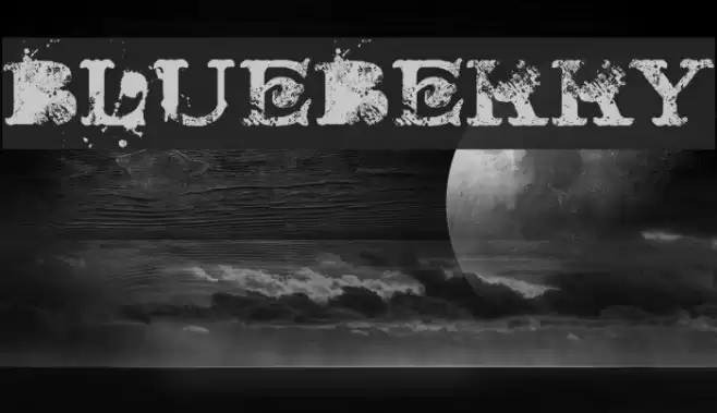 BLUEBERRY Font examples