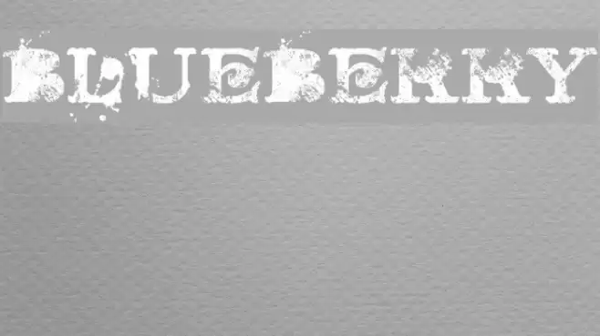 BLUEBERRY Font examples