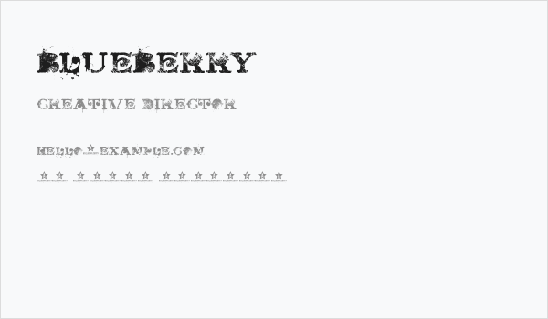 BLUEBERRY Business Card