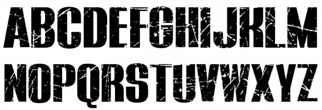 BLUEFISH BLACK SCRATCHED Demo Polices MAJUSCULES
