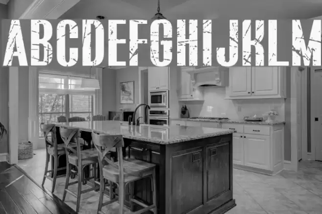 BLUEFISH SCRATCHED Demo Font examples
