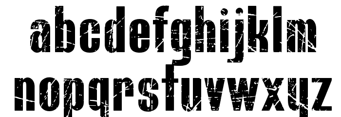 BLUEFISH SCRATCHED Demo Font LOWERCASE