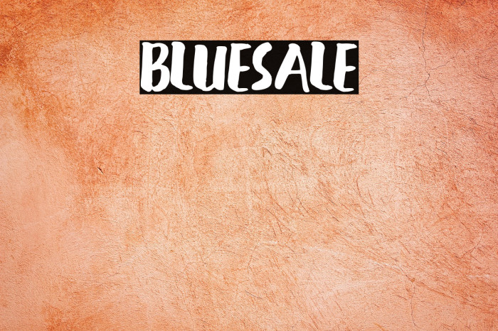 BLUESALE Font examples