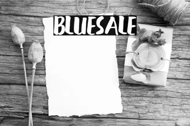 BLUESALE Font examples