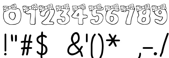 BLUSH BEAR フォント その他の文字