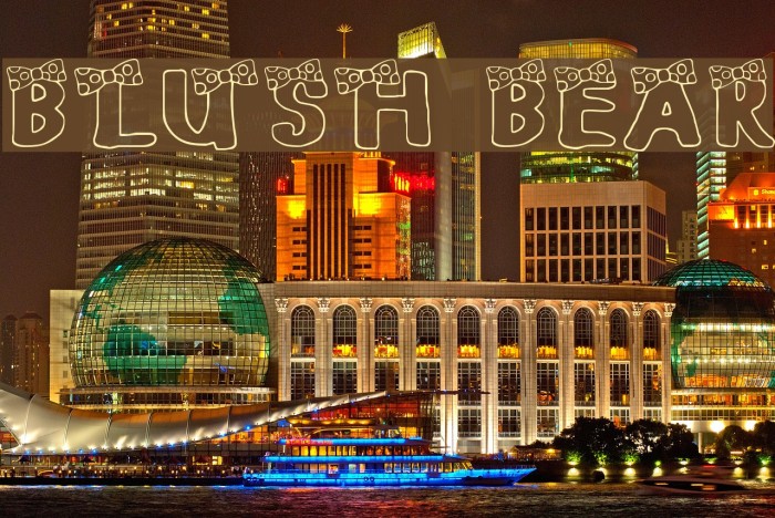 BLUSH BEAR フォント examples