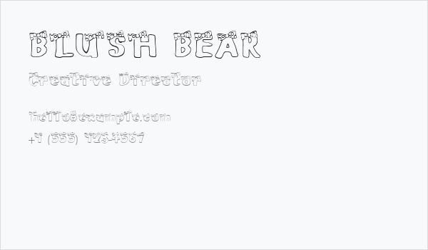 BLUSH BEAR Business Card