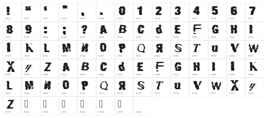 Bl Mindfuck Regular Character Map