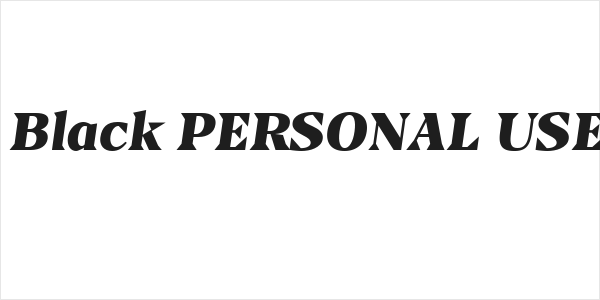 Blaak Black PERSONAL USE Italic Logo