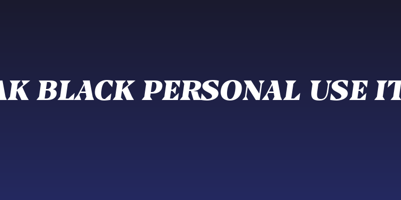 Blaak Black PERSONAL USE Italic Social Header