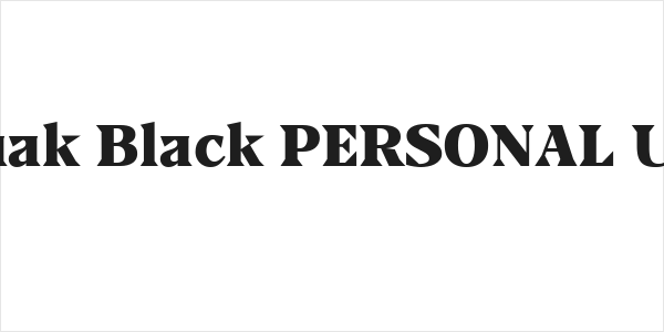 Blaak Black PERSONAL USE Logo