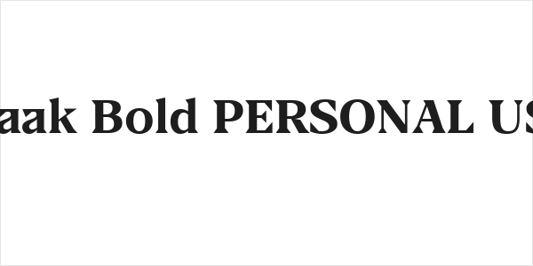 Blaak Bold PERSONAL USE Logo