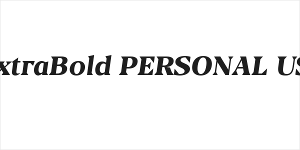 Blaak ExtraBold PERSONAL USE Italic Logo