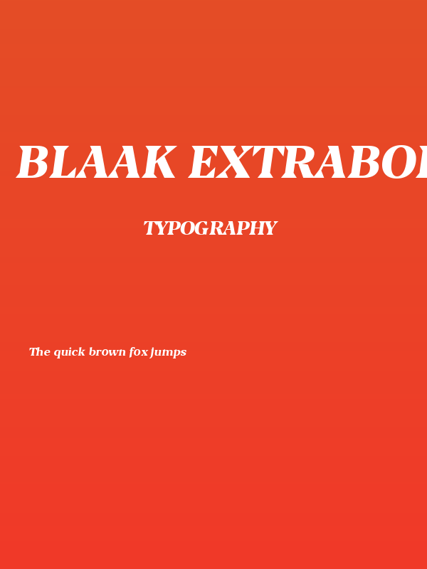 Blaak ExtraBold PERSONAL USE Italic Poster