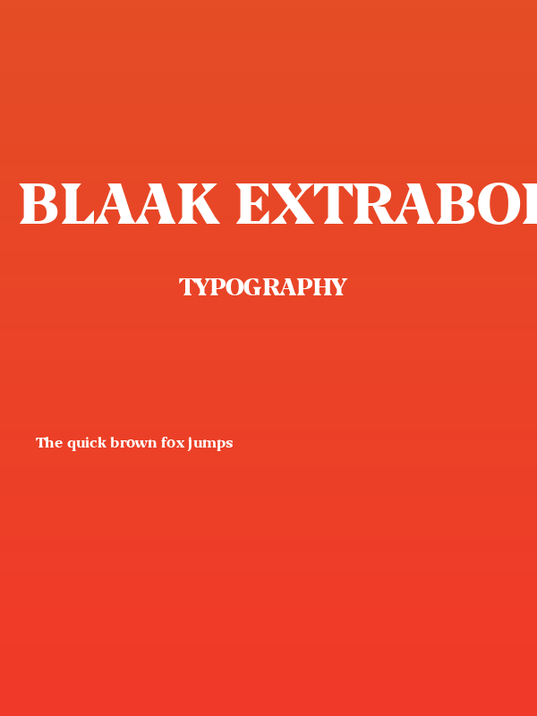 Blaak ExtraBold PERSONAL USE Poster