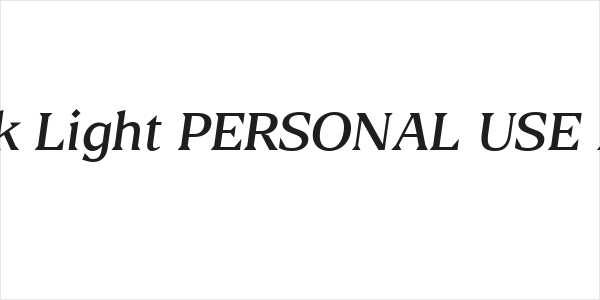 Blaak Light PERSONAL USE Italic Logo