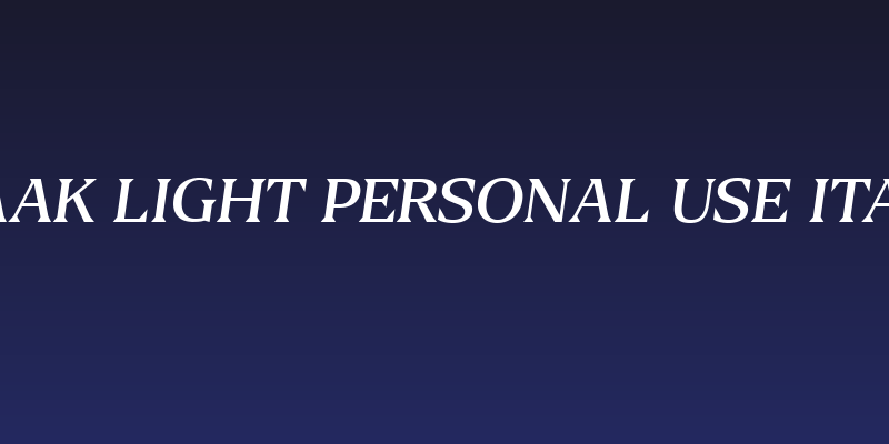 Blaak Light PERSONAL USE Italic Social Header