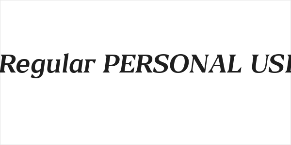 Blaak Regular PERSONAL USE Italic Logo