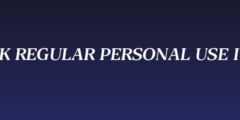 Blaak Regular PERSONAL USE Italic Social Header