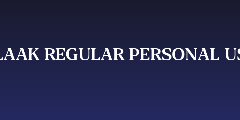 Blaak Regular PERSONAL USE Social Header