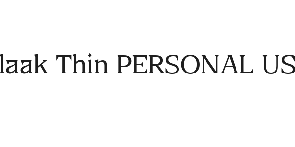 Blaak Thin PERSONAL USE Logo