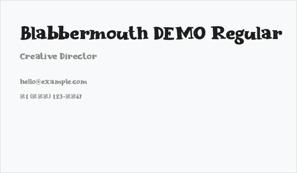 Blabbermouth DEMO Regular Business Card