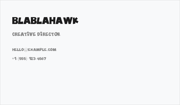 BlablaHawk Business Card