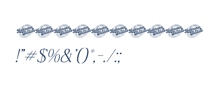 Blacindy DEMO VERSION Italic Other Characters