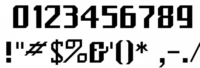 Black-A Font OTHER CHARS