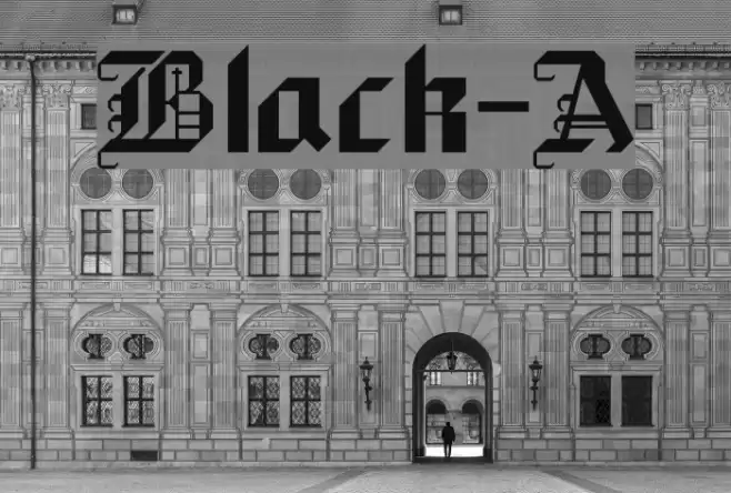 Black-A Font examples