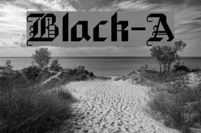 Black-A Font examples