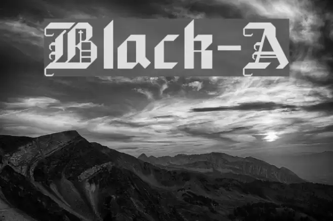 Black-A Font examples