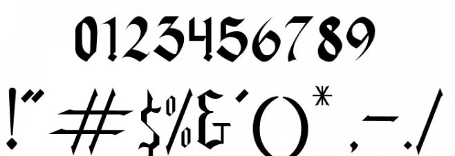 Black Alberia Font OTHER CHARS