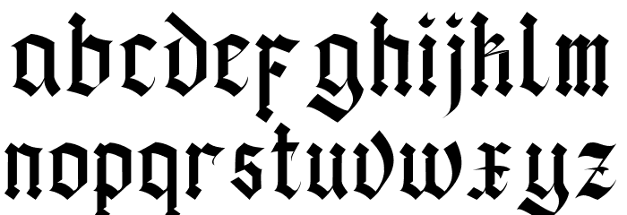 Black Alberia Font LOWERCASE