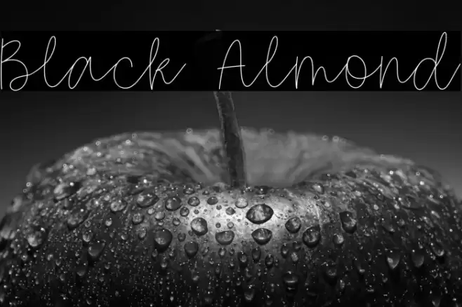 Black Almond Font examples