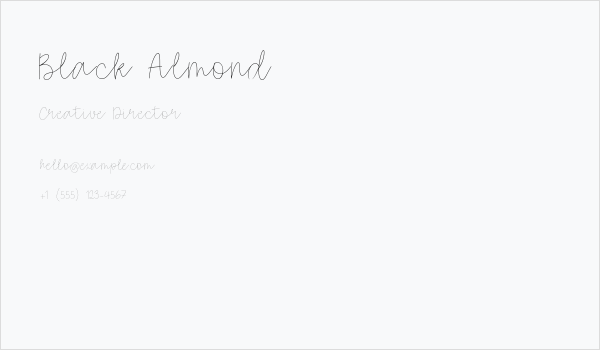 Black Almond Business Card