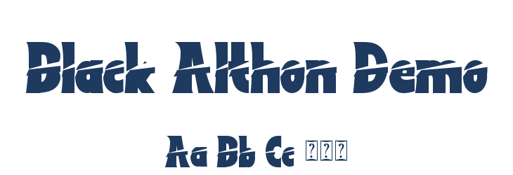Black Althon Demo Font Preview