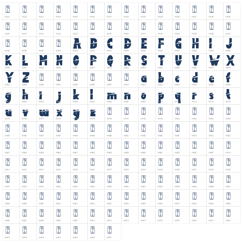 Black Althon Demo Character Map