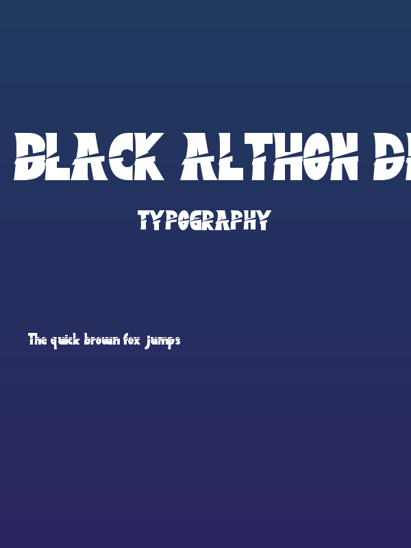 Black Althon Demo Poster