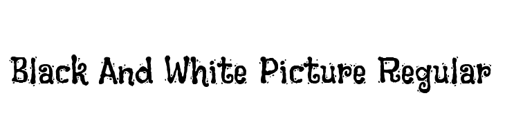 Black And White Picture Regular Font
