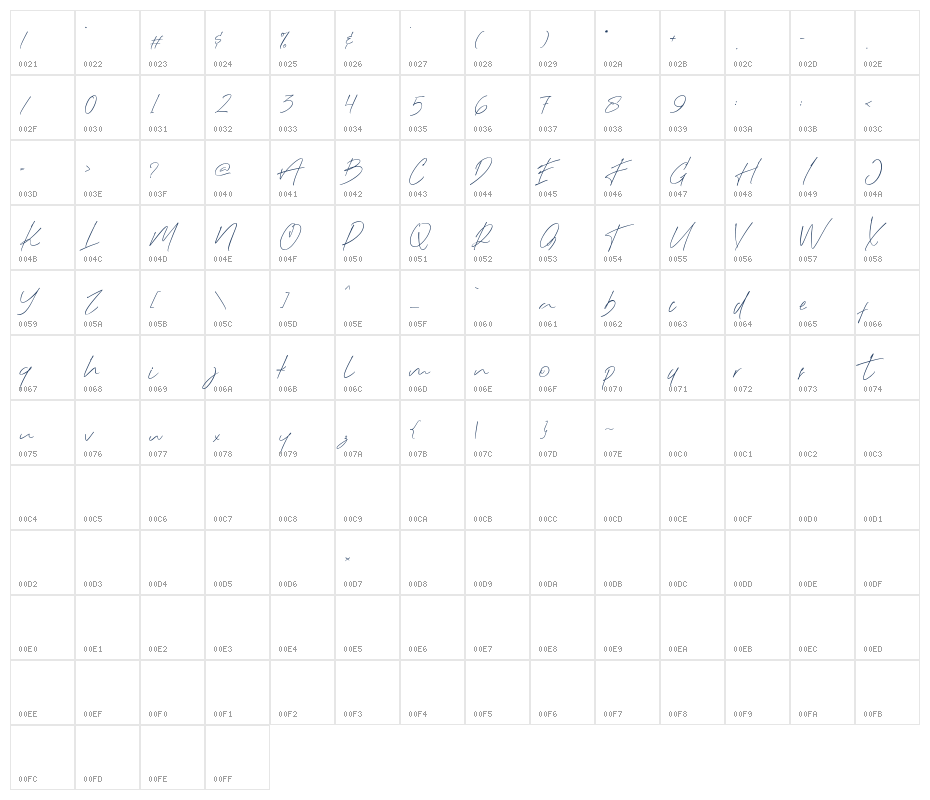 Black Angel Character Map