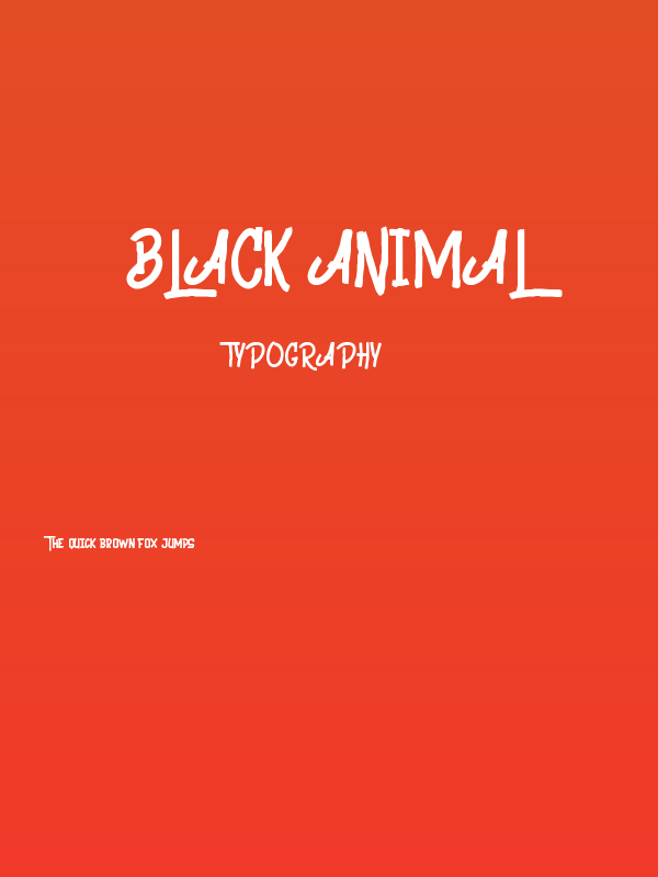 Black Animal Poster