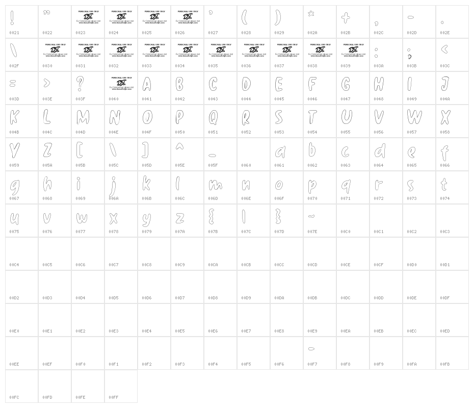 Black Archer Line Character Map